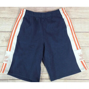 Adidas Outline Sweat Shorts Boys Size XL Navy Blue White Peach Pockets New